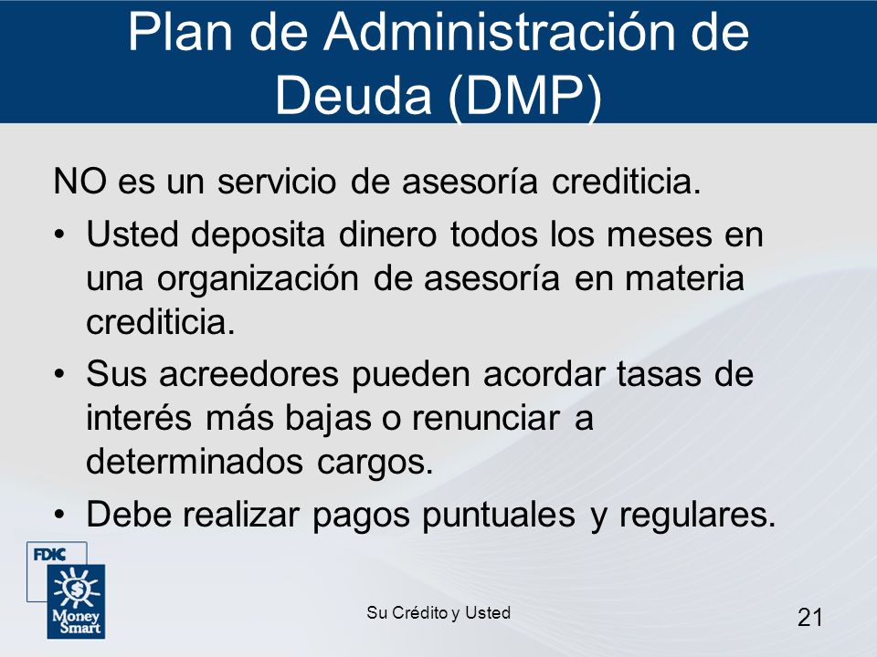 Plan de Administración de Deuda (DMP)