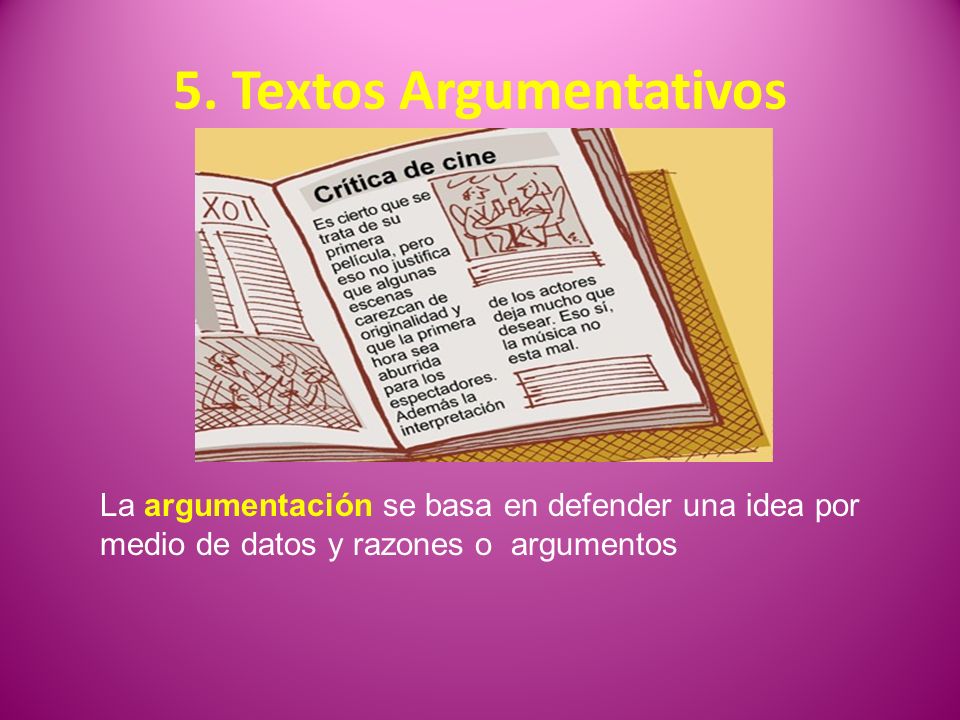 5. Textos Argumentativos