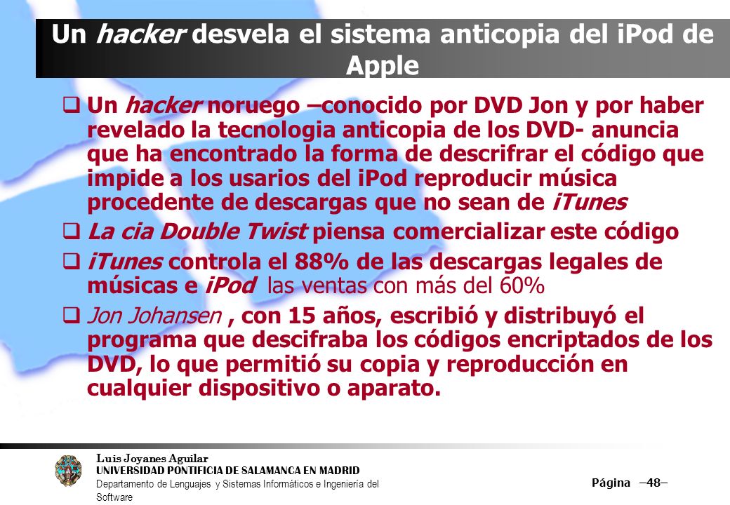 Un hacker desvela el sistema anticopia del iPod de Apple