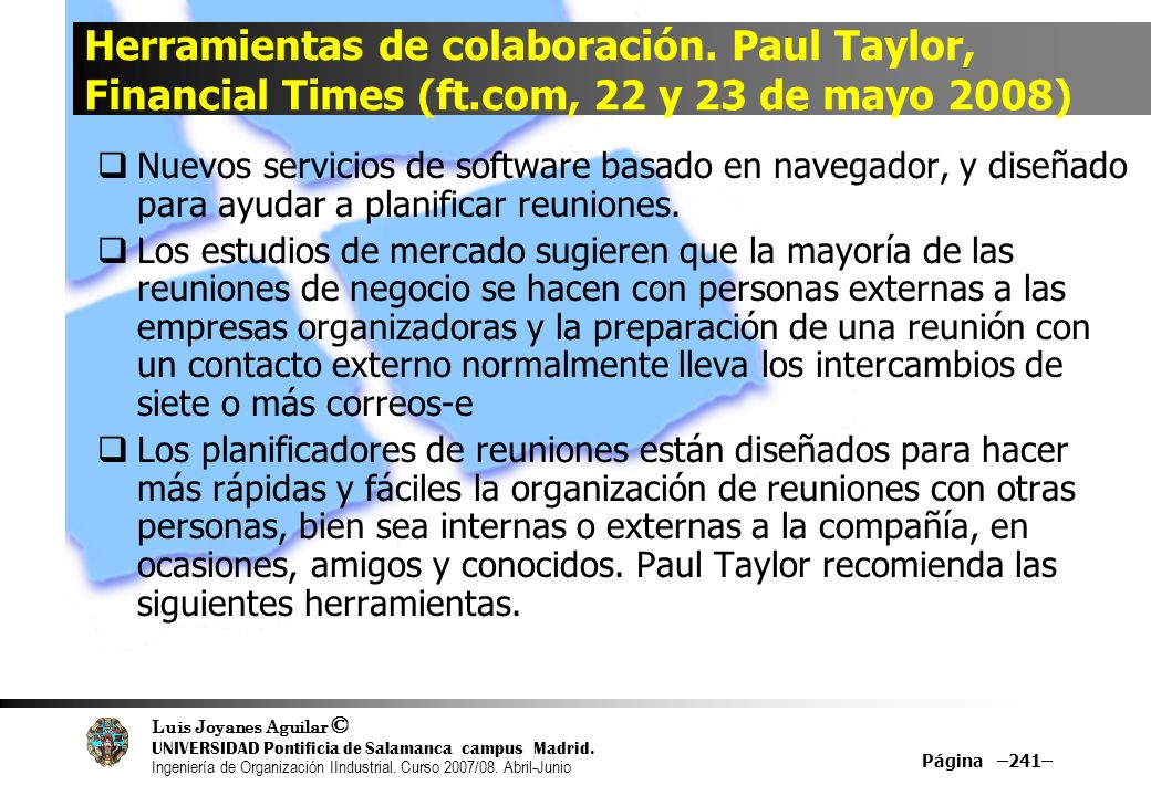 Herramientas de colaboración. Paul Taylor, Financial Times (ft