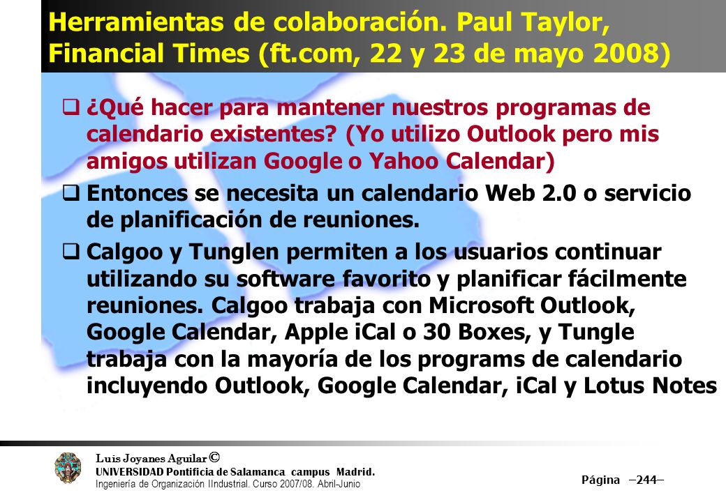 Herramientas de colaboración. Paul Taylor, Financial Times (ft