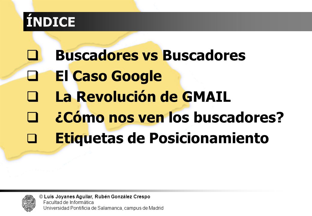 Buscadores vs Buscadores El Caso Google La Revolución de GMAIL