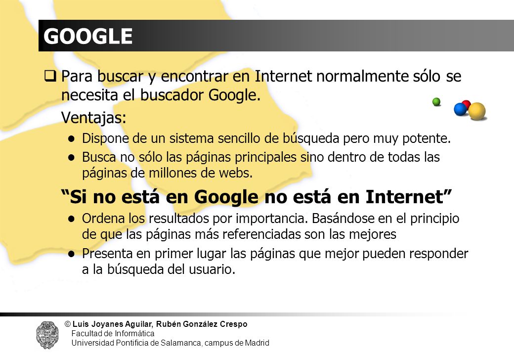 GOOGLE Si no está en Google no está en Internet