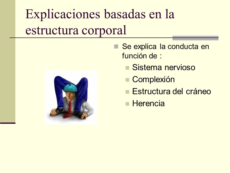 Explicaciones basadas en la estructura corporal