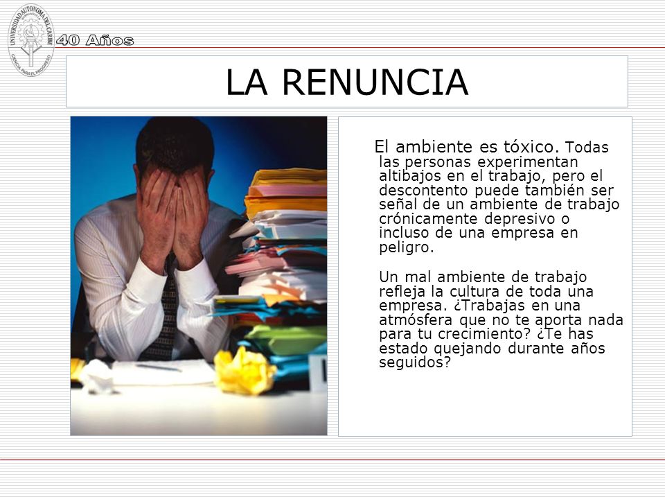 LA RENUNCIA