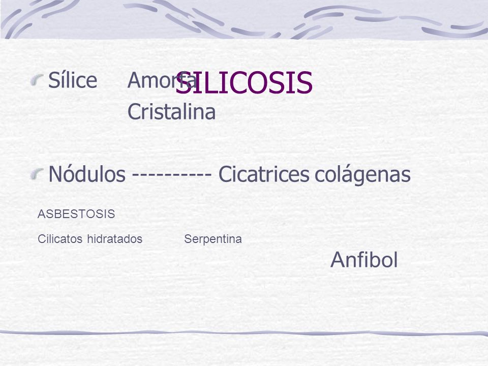 SILICOSIS Sílice Amorfa Cristalina