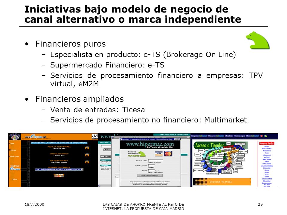 Iniciativas bajo modelo de negocio de canal alternativo o marca independiente