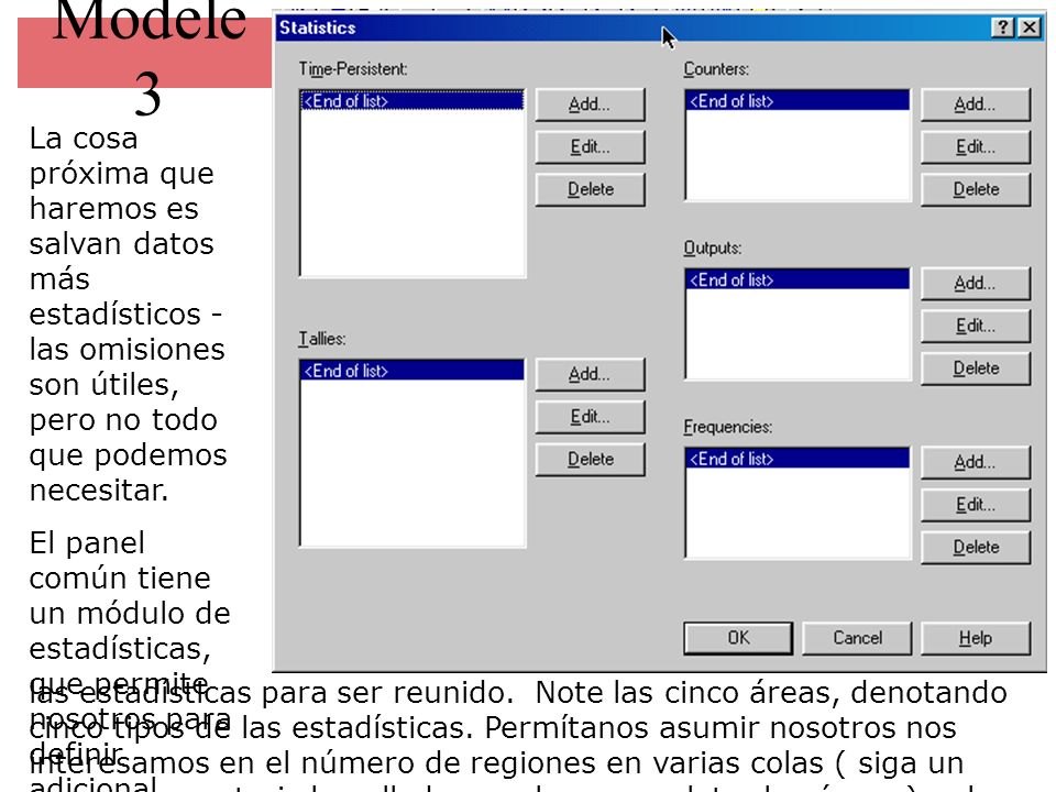 Modele 3 La cosa próxima que haremos es salvan datos más estadísticos - las omisiones son útiles, pero no todo que podemos necesitar.