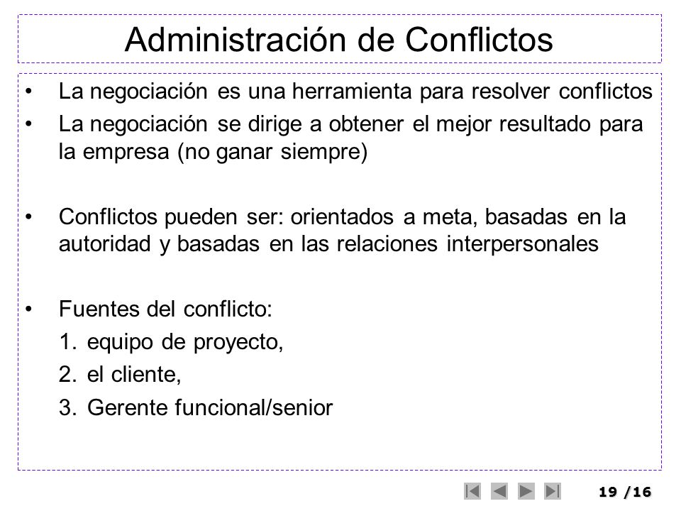 Administración de Conflictos