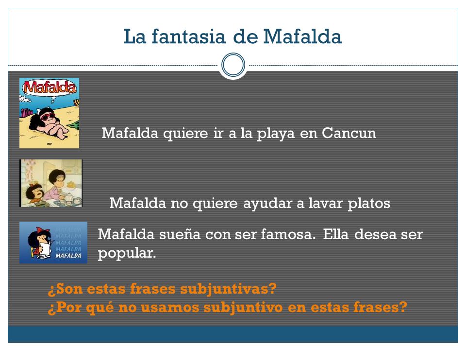 La fantasia de Mafalda Mafalda quiere ir a la playa en Cancun