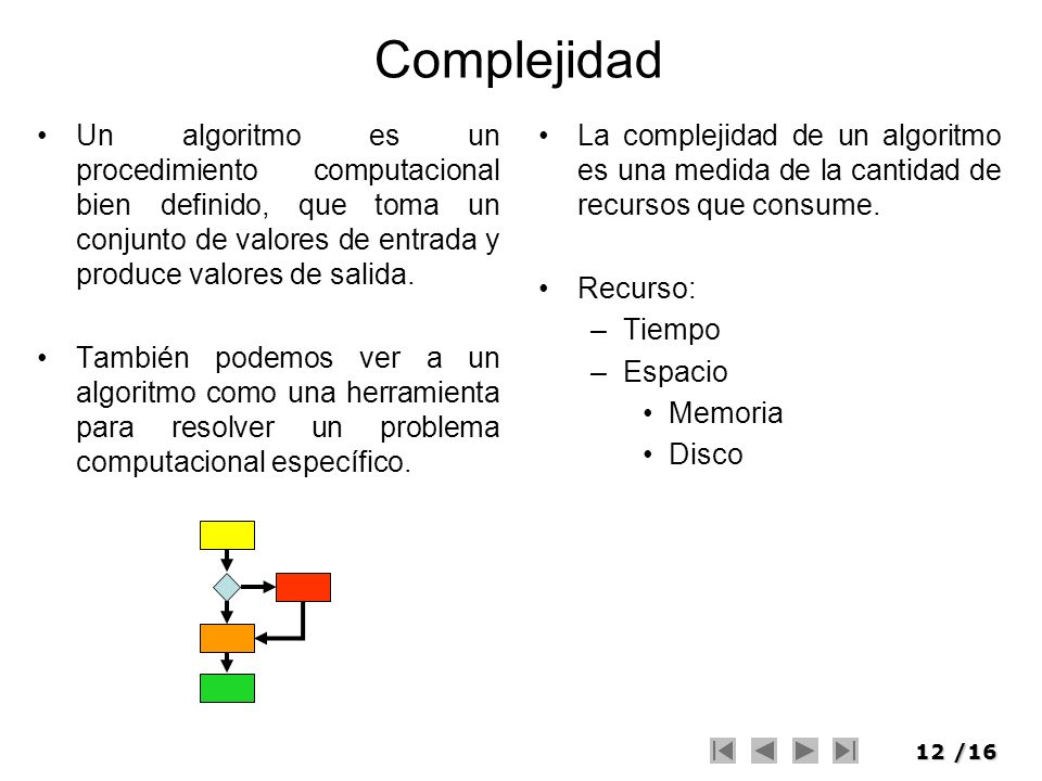 Complejidad Un algoritmo es un procedimiento computacional bien definido, que toma un conjunto de valores de entrada y produce valores de salida.