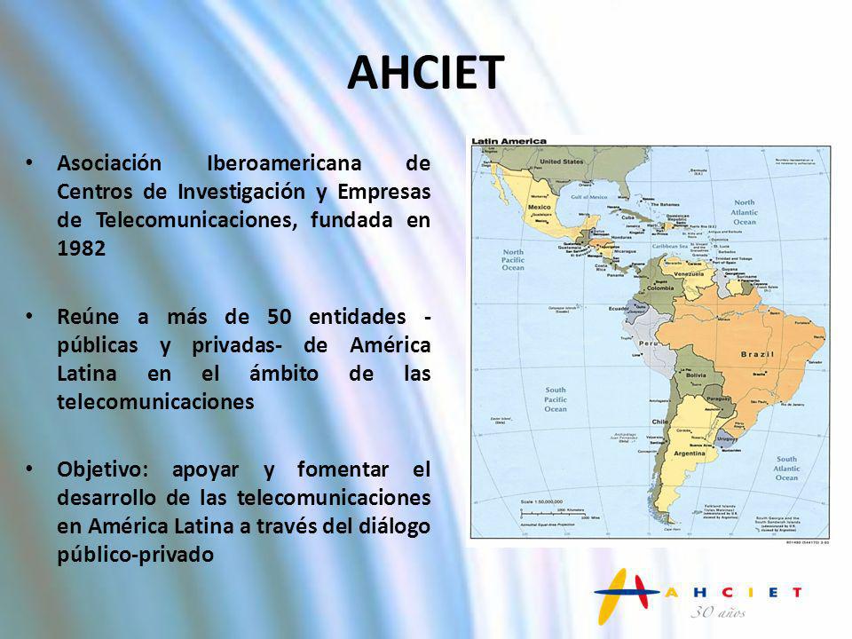 AHCIET Asociación Iberoamericana de Centros de Investigación y Empresas de Telecomunicaciones, fundada en
