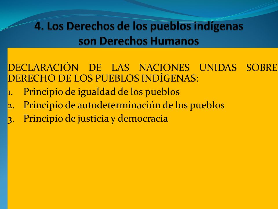 4. Los Derechos de los pueblos indígenas son Derechos Humanos