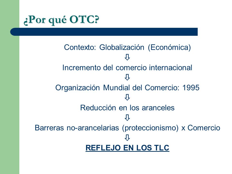 ¿Por qué OTC  Contexto: Globalización (Económica)