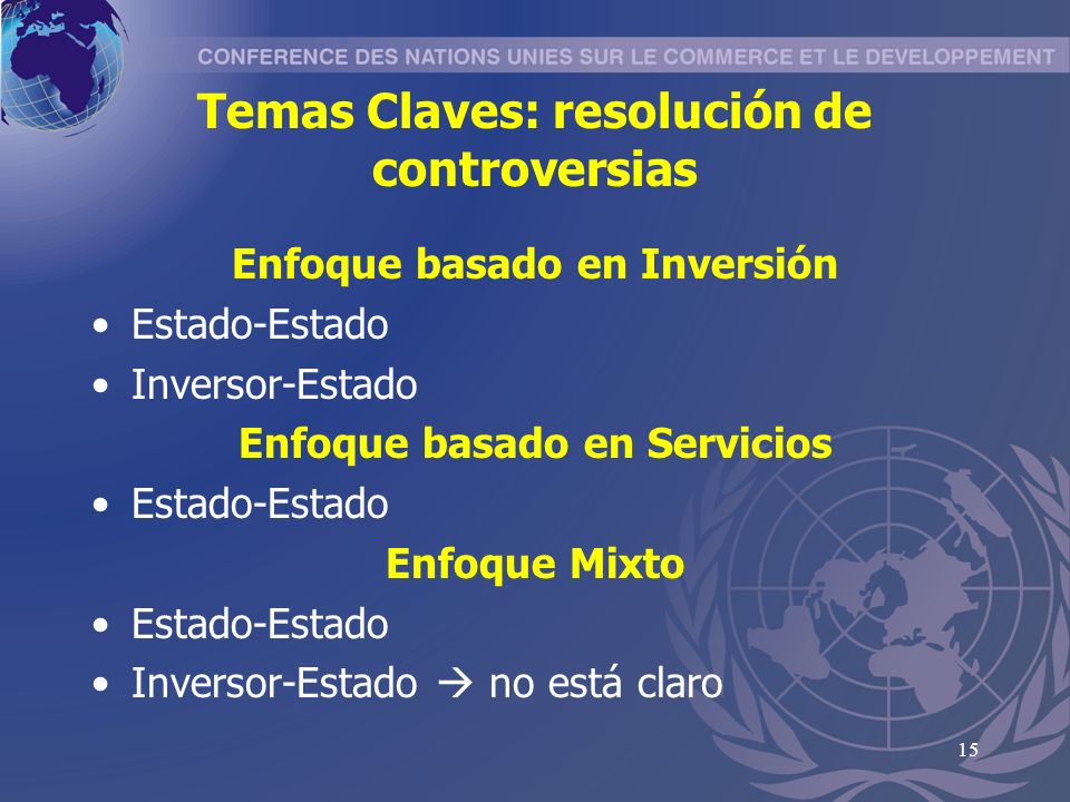 Temas Claves: resolución de controversias