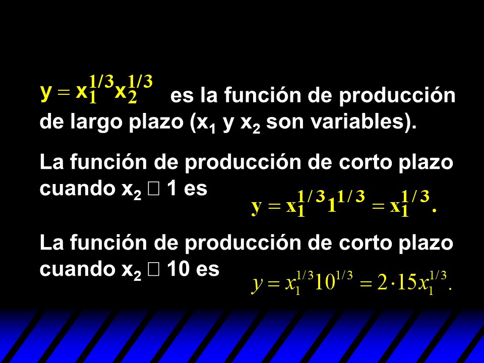 es la función de producción de largo plazo (x1 y x2 son variables).