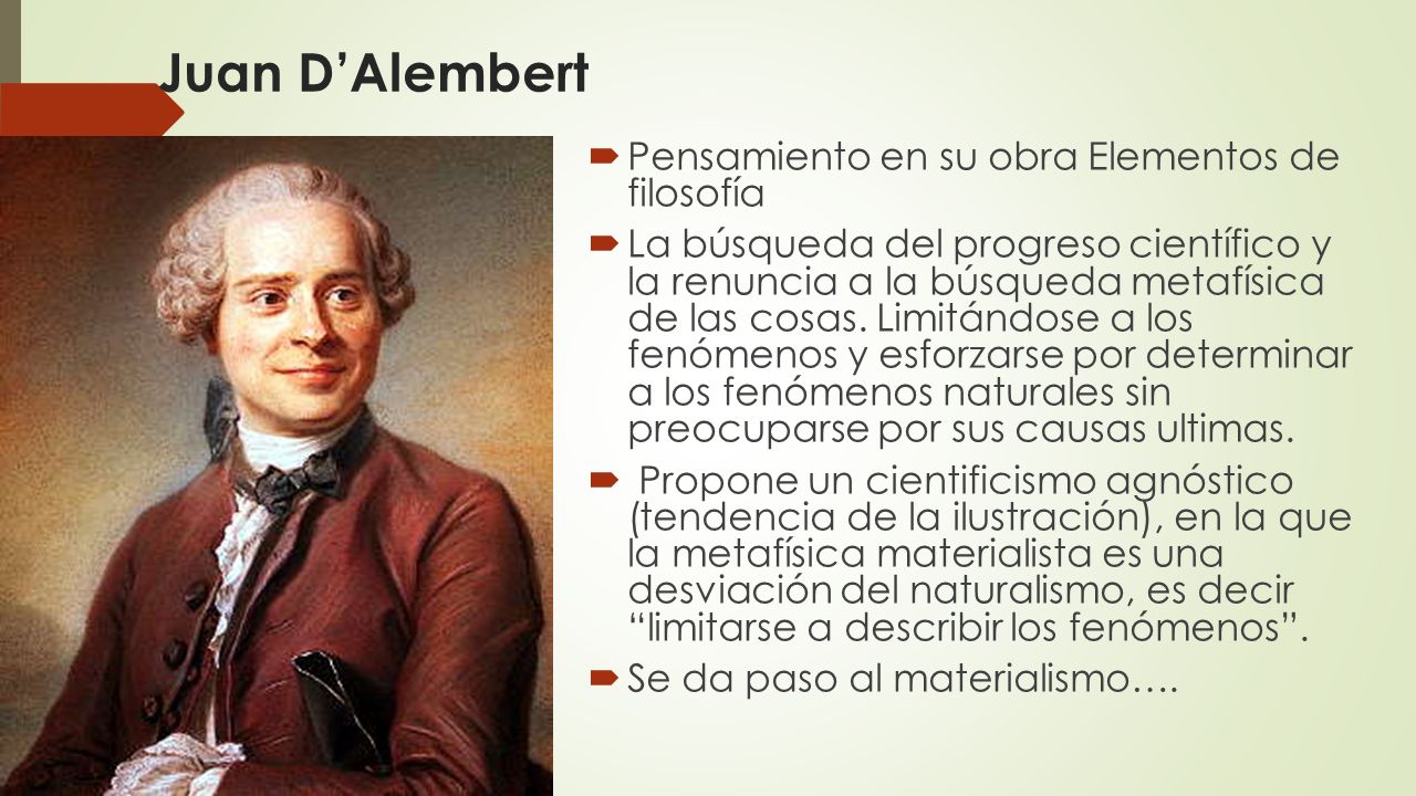 Juan D’Alembert Pensamiento en su obra Elementos de filosofía