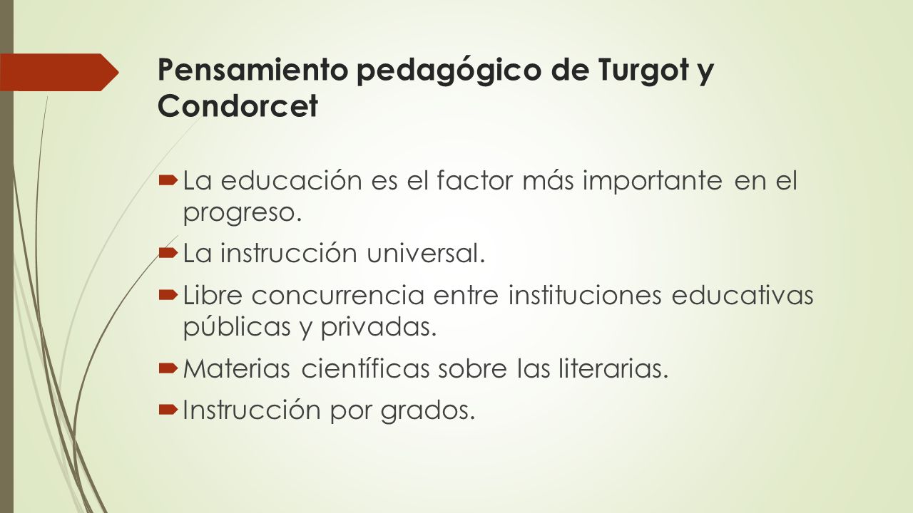 Pensamiento pedagógico de Turgot y Condorcet