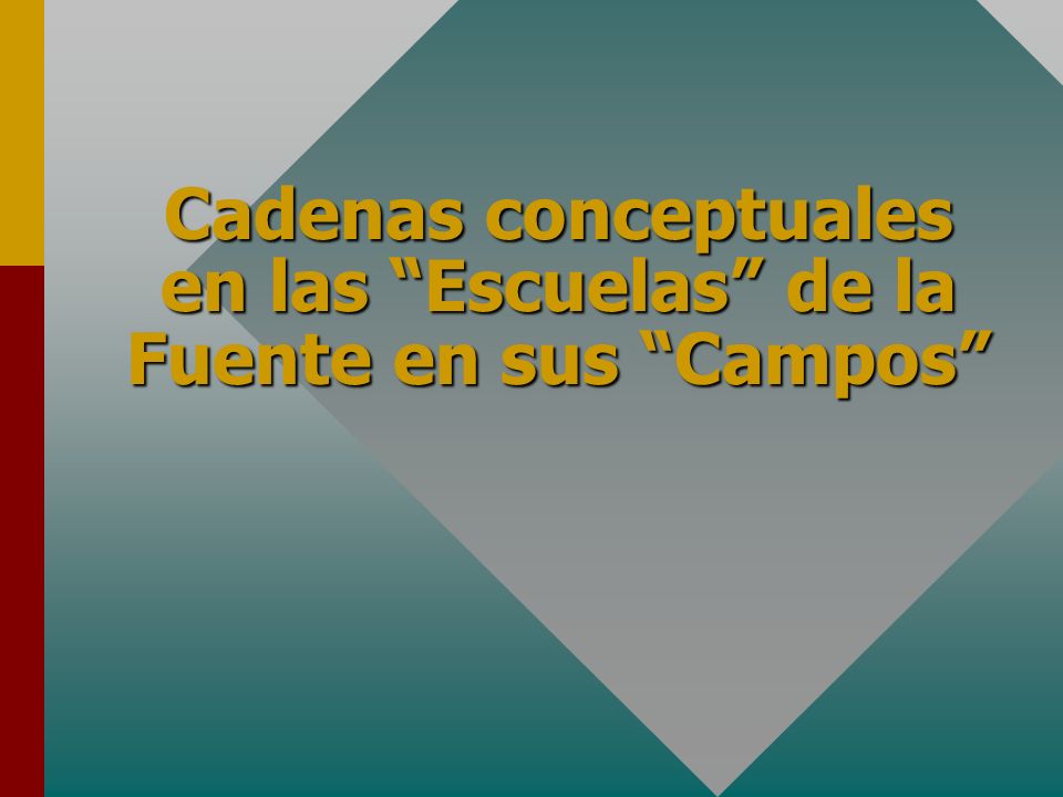 Cadenas conceptuales en las Escuelas de la Fuente en sus Campos