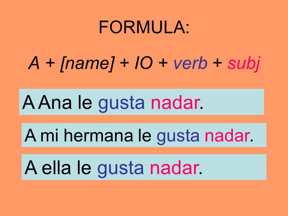A + [name] + IO + verb + subj