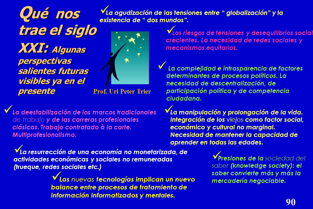 Qué nos trae el siglo XXI: Algunas perspectivas salientes futuras visibles ya en el presente