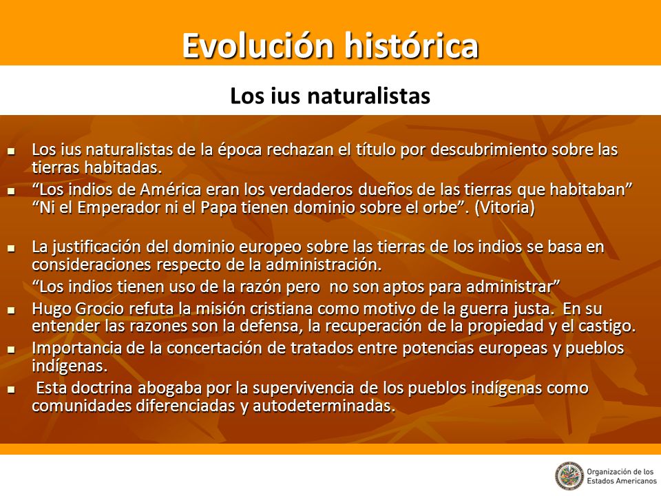 Evolución histórica Los ius naturalistas