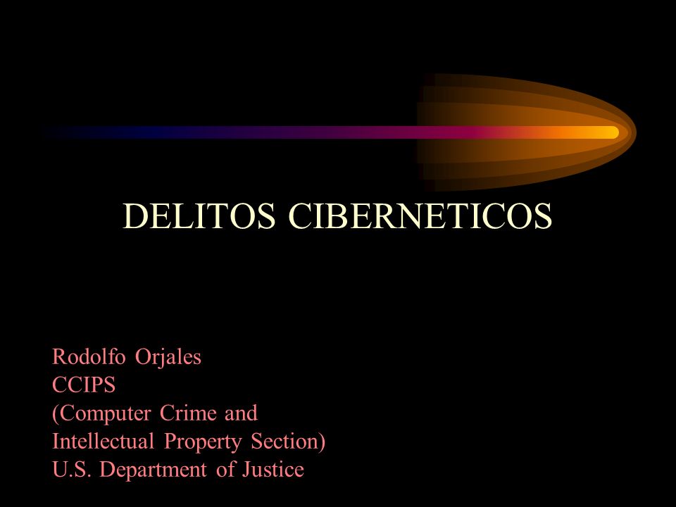 DELITOS CIBERNETICOS Rodolfo Orjales CCIPS (Computer Crime and