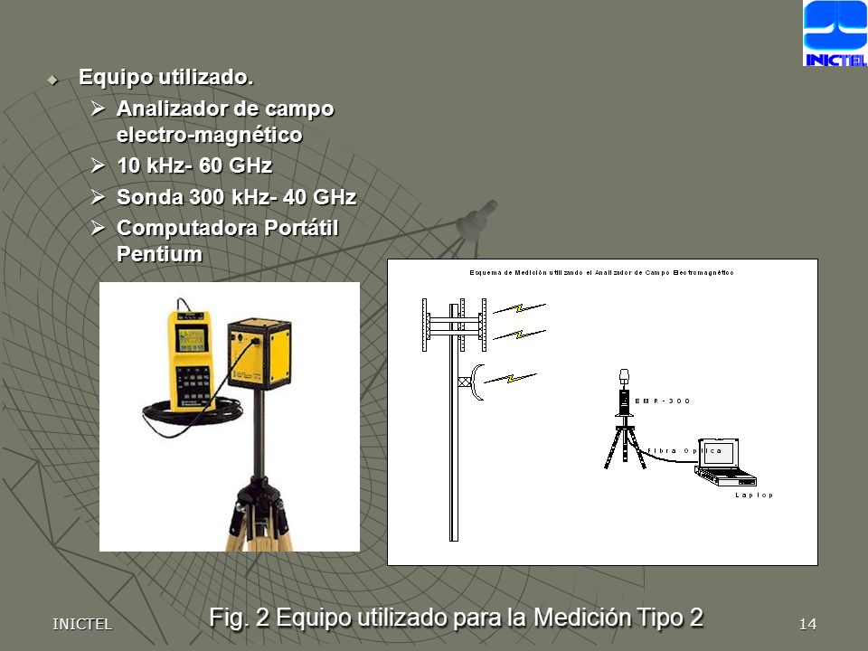 Fig. 2 Equipo utilizado para la Medición Tipo 2