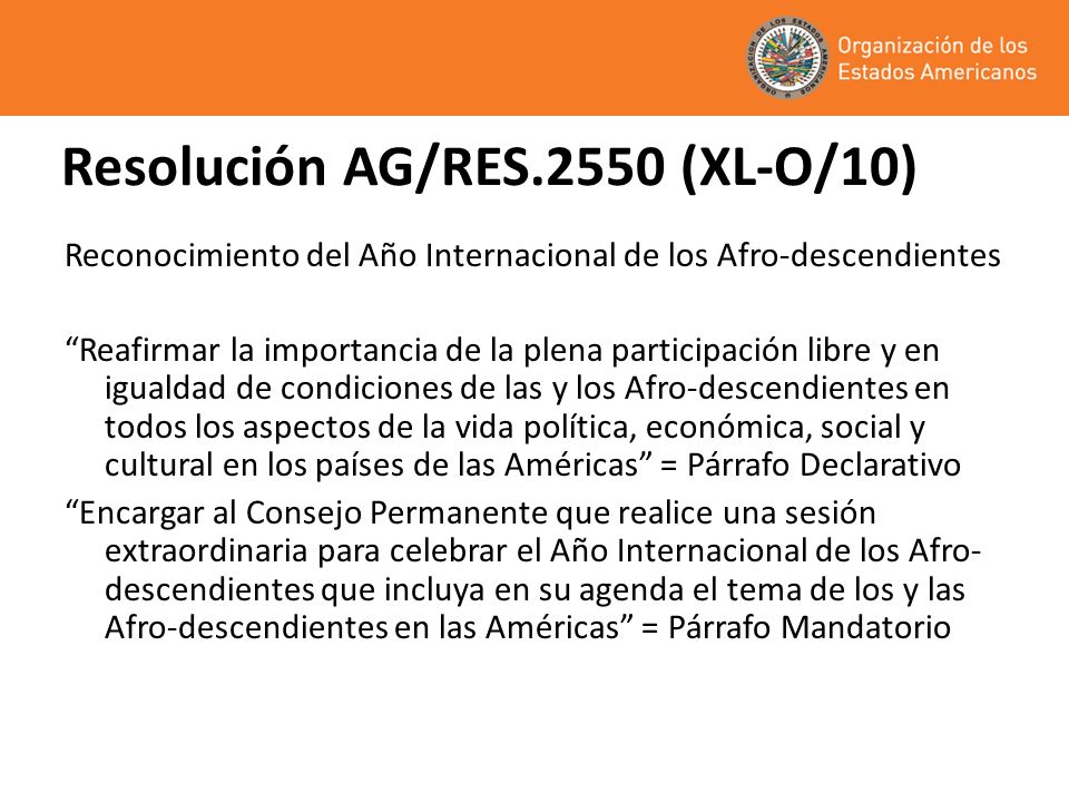 Resolución AG/RES.2550 (XL-O/10)