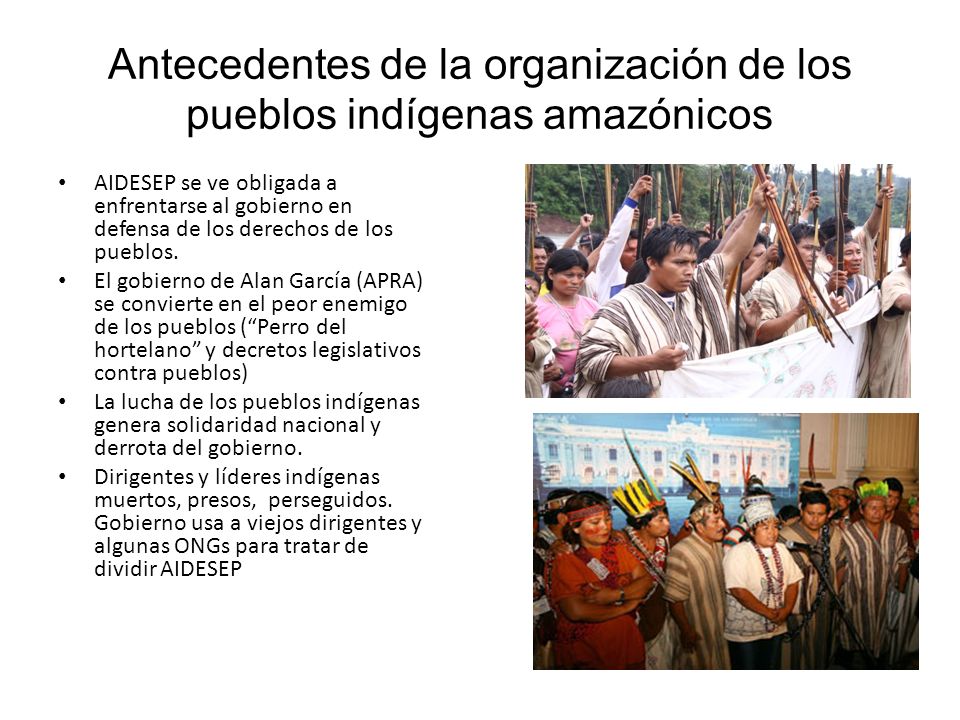 Antecedentes de la organización de los pueblos indígenas amazónicos
