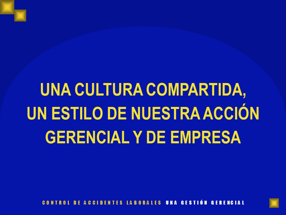 UNA CULTURA COMPARTIDA, UN ESTILO DE NUESTRA ACCIÓN GERENCIAL Y DE EMPRESA