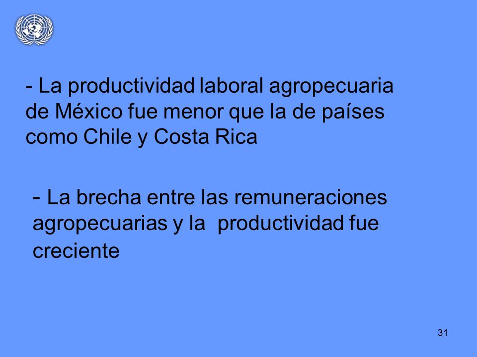La productividad laboral agropecuaria de México fue menor que la de países como Chile y Costa Rica