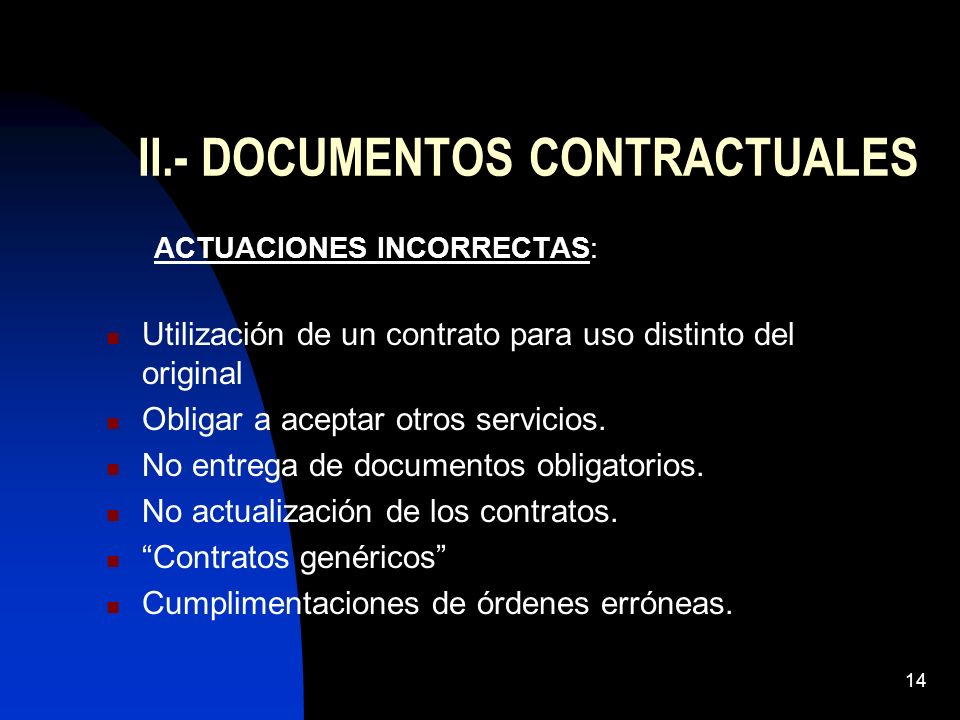 II.- DOCUMENTOS CONTRACTUALES