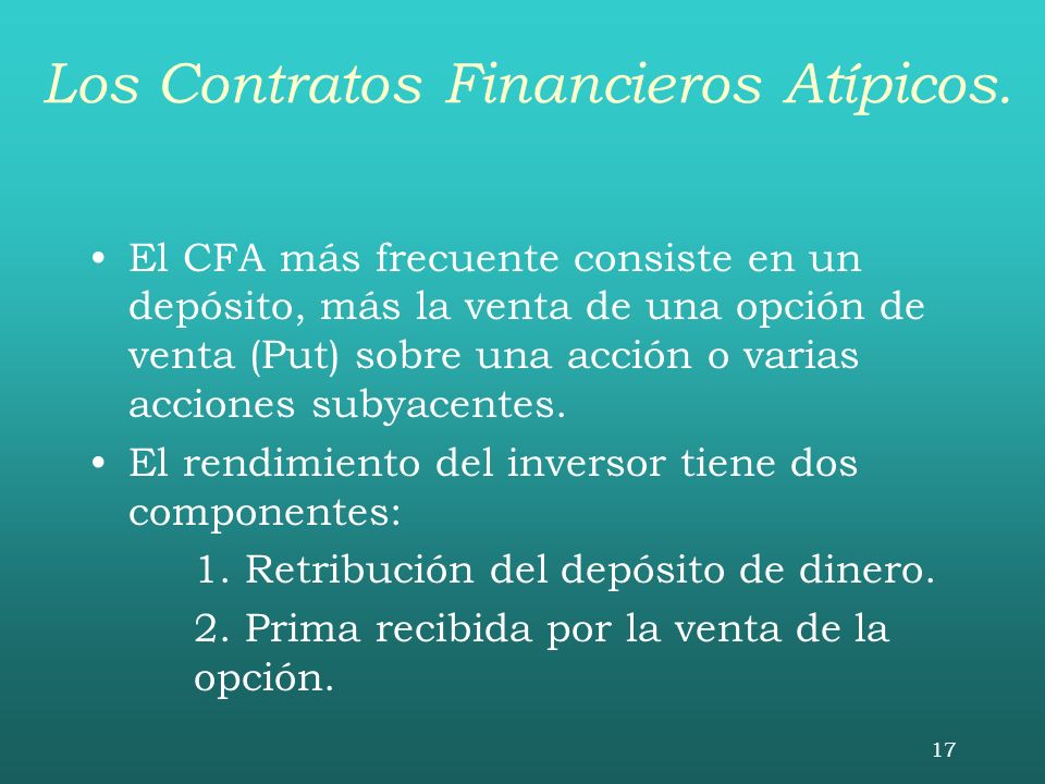 Los Contratos Financieros Atípicos.