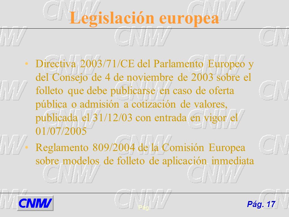 Legislación europea