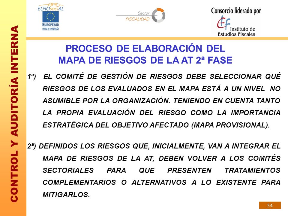 PROCESO DE ELABORACIÓN DEL MAPA DE RIESGOS DE LA AT 2ª FASE