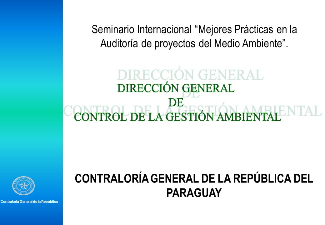CONTRALORÍA GENERAL DE LA REPÚBLICA DEL PARAGUAY