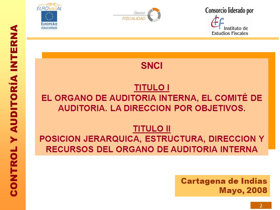 SNCI TITULO I. EL ORGANO DE AUDITORIA INTERNA, EL COMITÉ DE AUDITORIA. LA DIRECCION POR OBJETIVOS.