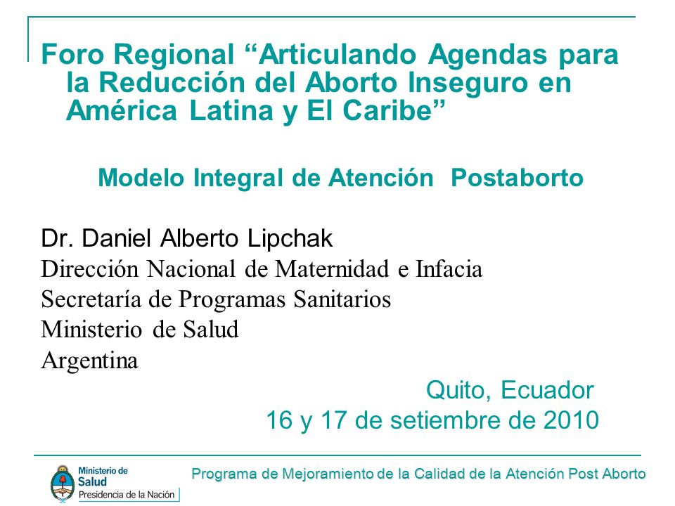 Modelo Integral de Atención Postaborto