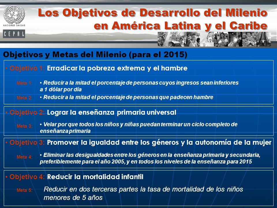 Los Objetivos de Desarrollo del Milenio en América Latina y el Caribe