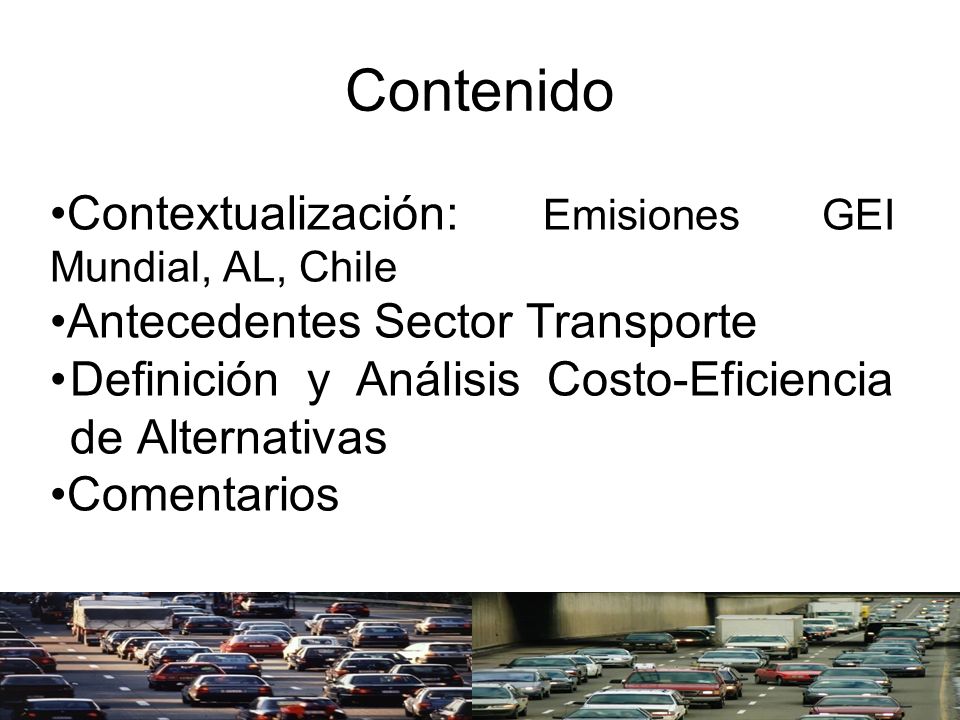 Contenido Contextualización: Emisiones GEI Mundial, AL, Chile