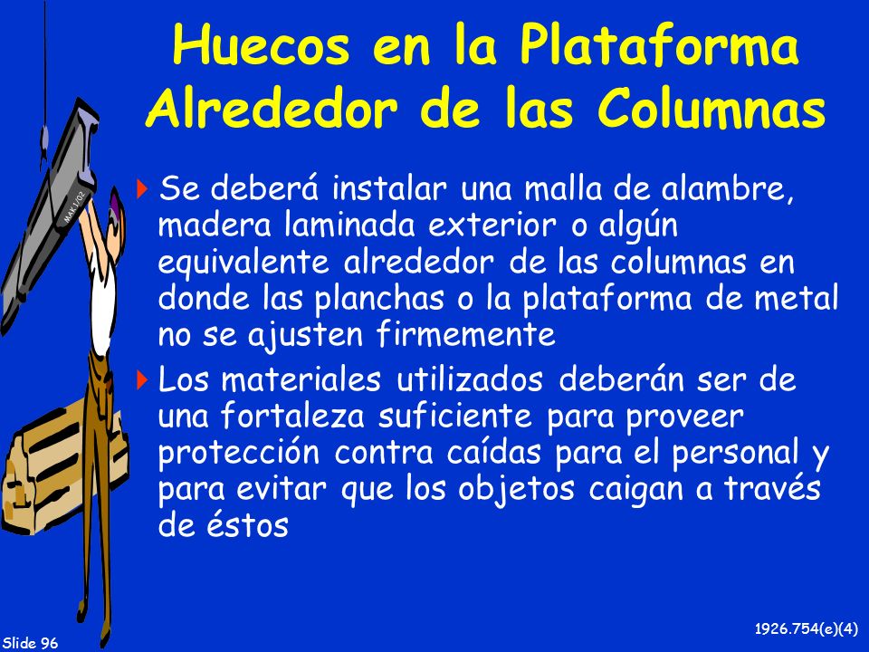 Huecos en la Plataforma Alrededor de las Columnas