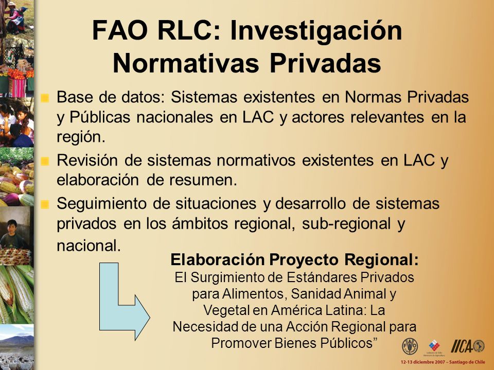 FAO RLC: Investigación Normativas Privadas