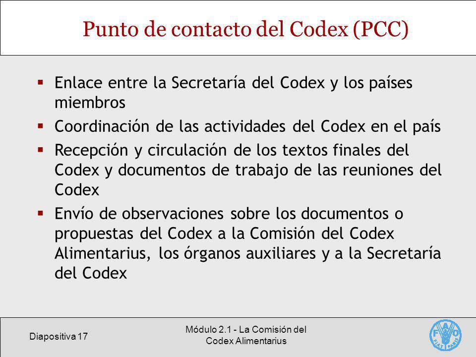 Punto de contacto del Codex (PCC)