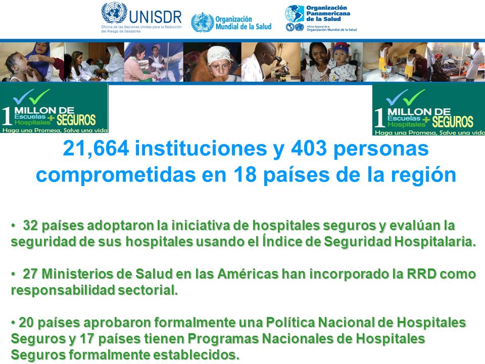 21,664 instituciones y 403 personas comprometidas en 18 países de la región