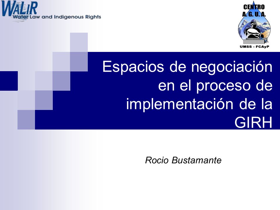 Espacios de negociación en el proceso de implementación de la GIRH