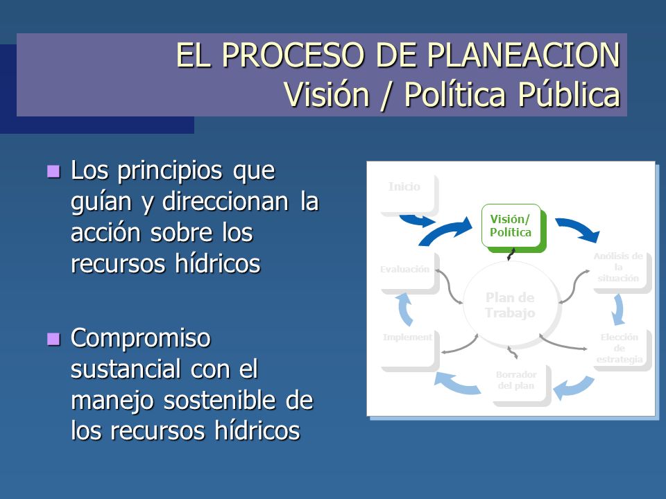EL PROCESO DE PLANEACION Visión / Política Pública
