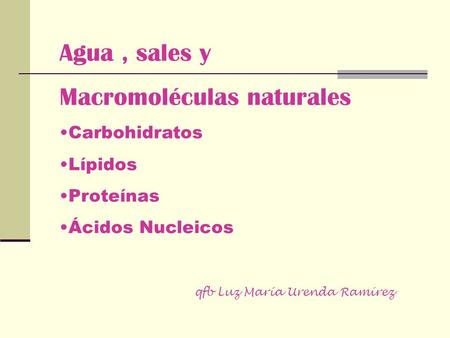 Macromoléculas naturales