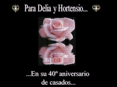 Para Delia y Hortensio... ...En su 40º aniversario de casados...