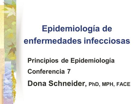 Epidemiología de enfermedades infecciosas